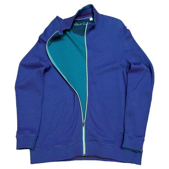 Robert Graham Luxury Designer Waffle Thermal Golf Light Jacket - Large - Picture 4 of 6